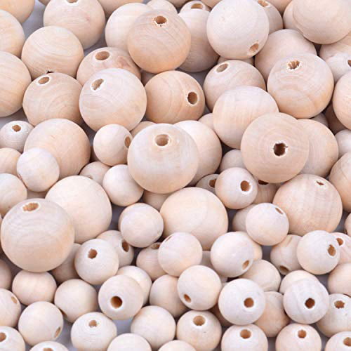 50pcs 12mm Round Wood Bead Unpainted Wooden Spacer Ball Beads DIY Crafts